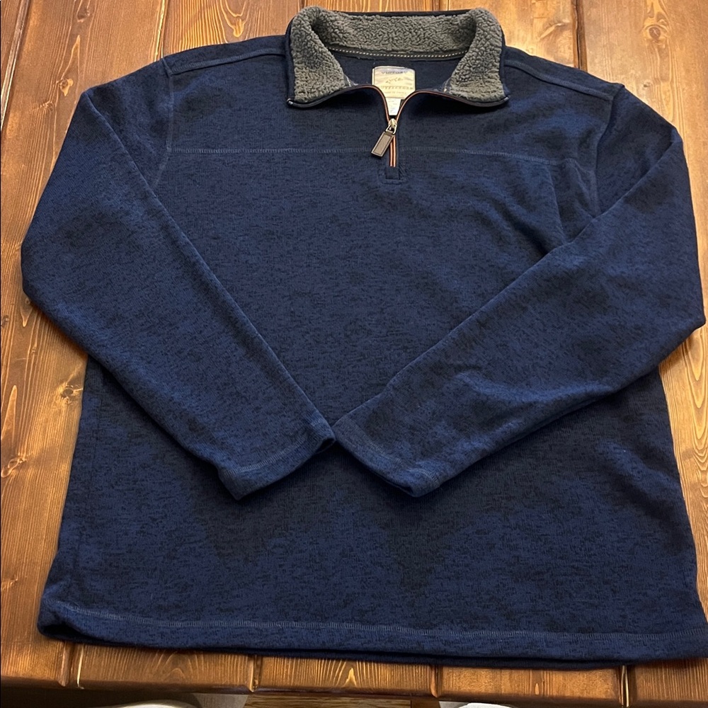 Men's Classic Navy Zip-Up Sweater
